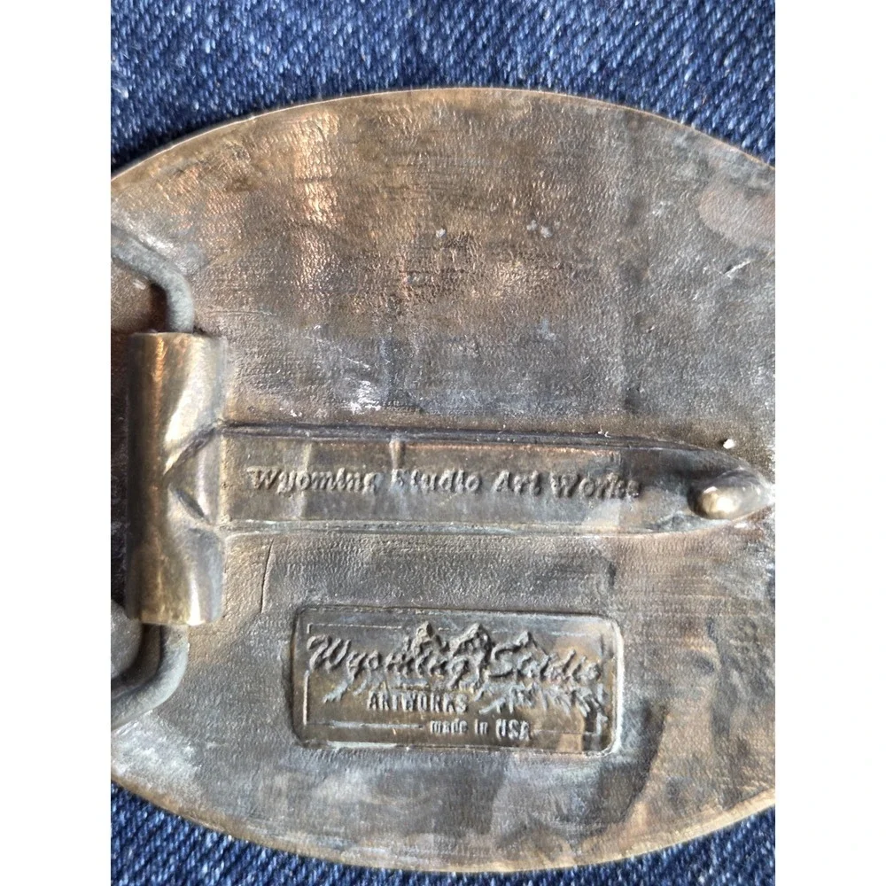 Flint Engineering Construction Solid Brass Belt Buckle